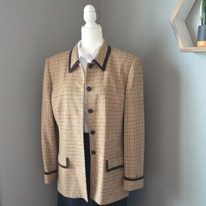Liz Claiborne Tan and Brown Blazer